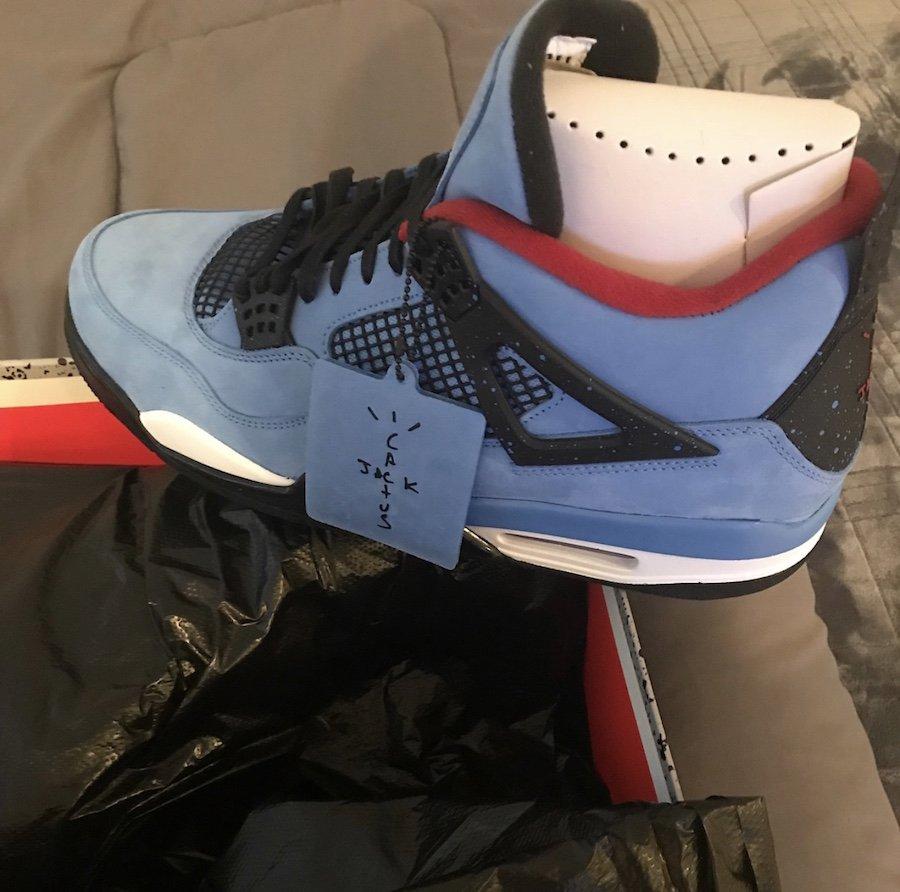 Air Jordan 4 Retro Travis Scott - Cactus Jack Mens University Blue/Varsity Red/Blue
